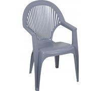 Chaise de jardin plastique sirène grise