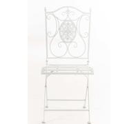 Chaise De Jardin Pliable En Métal Blanc Blanc