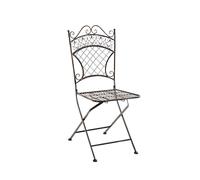 Chaise De Jardin Pliable En Métal Bronze