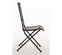 Chaise De Jardin Pliable En Métal Bronze Marron