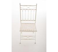 Chaise De Jardin Pliable En Métal Crème Antique Beige