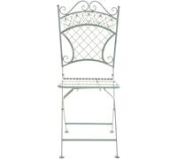 Chaise De Jardin Pliable En Métal Vert Antique Vert