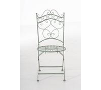 Chaise De Jardin Pliable En Métal Vert Antique Vert