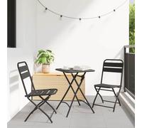 vidaXL Chaises de jardin pliantes – Blanc, acier enduit de poudre – 2 pièces
