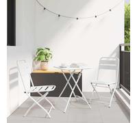 Vidaxl Chaises De Jardin Pliantes 2 Pcs Blanc Acier