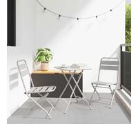 Chaise de jardin pliante 2 pcs Acier enduit de poudre Sièges extérieurs vidaXL v
