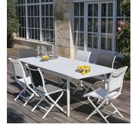 Chaise de jardin pliante aluminium et toile - Élégance