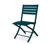 City Garden Chaise de jardin pliante en aluminium – Bleu canard