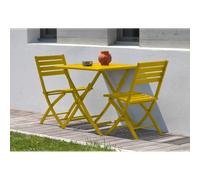 Chaise de jardin pliante en aluminium - Jaune moutarde - MARIUS