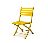 Chaise de jardin pliante en aluminium - Jaune moutarde