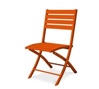 Chaise de jardin pliante en aluminium orange
