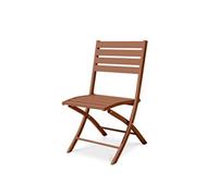 Chaise de jardin pliante en aluminium rouge L.46 x l.41 x H.82 cm