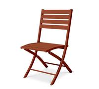 City Garden Chaise de jardin pliante en aluminium L.46 x l.41 x H.82 cm Rouge