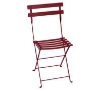Chaise de jardin pliante Fermob Bistro en métal - Coloris rouge piment - Hauteur 82 cm