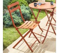 Hespéride Chaise de jardin pliante Greensboro Ambre – Acier traité époxy, antirouille renforcé