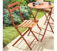Hespéride Chaise de jardin pliante Greensboro Ambre – Acier traité époxy, antirouille renforcé