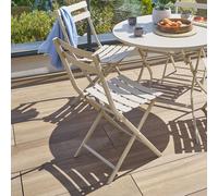 Chaise de jardin pliante GREENSBORO Argile Acier traité époxy, Traitement antirouille renforcé Hespéride