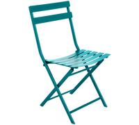 Chaise de jardin pliante GREENSBORO Bleu canard Acier traité époxy, Traitement antirouille renforcé Hespéride