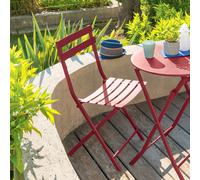 Chaise de jardin pliante GREENSBORO Grenade Acier traité époxy, Traitement antirouille renforcé Hespéride