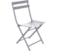 Chaise de jardin pliante GREENSBORO Gris quartz Acier traité époxy, Traitement antirouille renforcé Hespéride