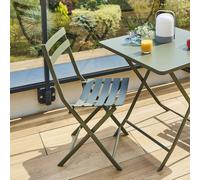 Chaise de jardin pliante GREENSBORO Vert laurier Acier traité époxy, Traitement antirouille renforcé Hespéride