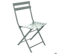 Chaise de jardin pliante ""Greensboro"" vert olive en acier traité époxy - Hespéride