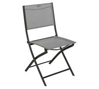 Chaise De Jardin Pliante Modula Aluminium Et Polyester Gris H.87 Cm Gris