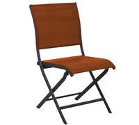 Chaise de jardin pliante PROLOISIRS Élégance - Graphite / Sienne