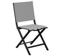 Chaise de jardin pliante Proloisirs Thema - Graphite / Perle