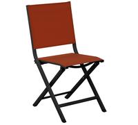 Chaise de jardin pliante Proloisirs Thema - Graphite / Sienne
