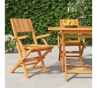 Chaise de Jardin Pliante Siège Meuble Patio Extérieur Gris Bois de Teck vidaXL