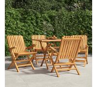 Chaise de Jardin Pliante Siège Meuble Patio Extérieur Gris Bois de Teck vidaXL