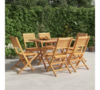 Chaises de jardin pliantes lot de 6 47x62x90cm bois massif teck3155065
