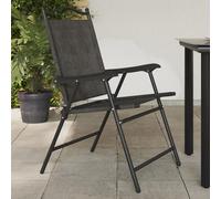 Chaise de Jardin Pliante Siège Terrasse Extérieur Acier et Textilène vidaXL