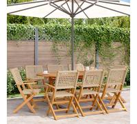 Chaise de Jardin Pliante Siège Terrasse Patio Résine Tressée Bois Massif vidaXL