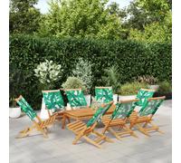 Chaise de Jardin Pliante Siège Terrasse Patio Tissu et Bois Massif vidaXL