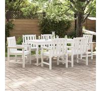 vidaXL Chaise de Jardin 6 pcs Blanc 65,5 x 59 x 88 cm Polyéthylène, Chaise en polyéthylène Durable pour Jardin et terrasse, mobilier résistant, détente Moderne Dehors
