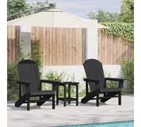 vidaXL – Ensemble de 2 chaises Adirondack – HDPE, résistant aux intempéries – Gris clair