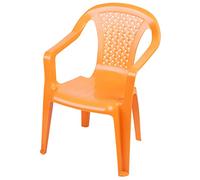 Chaise de jardin pour enfant, en plastique, orange, robuste, empilable, pour tout-petits, monobloc, chaise de jeu, meuble empilable pour l'extérieur