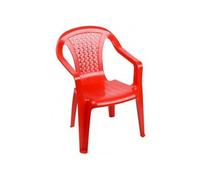 Chaise de Jardin pour Enfant Plastique Rouge Empilable