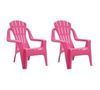 Chaise de jardin pour enfants - GAROSA - Lot de 2 - Rose - 37x34x44 cm - Polypropylène (PP)