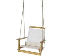 Chaise de jardin suspendue en bois avec accoudoirs - Dimensions 70x102x96 cm