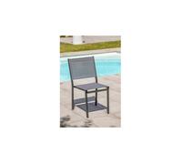 Chaise de jardin empilable en alu toile plastifiéee