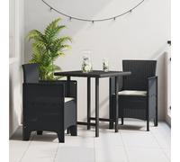 Chaise De Jardin Vidaxl Ensemble De 2 Anthracite, Crème Rotin En Plastique