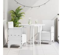 Chaise De Jardin Vidaxl Ensemble De 2 Blanc Style En Rotin Plastique