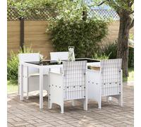 Chaise De Jardin Vidaxl Ensemble De 4 Blanc Poly Rattan Standard