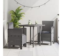 vidaXL Chaise de jardin 2 pcs gris clair 53 x 49 x 85 cm PP