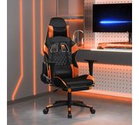 Chaise de Jeu avec Repose-pied Noir et Camouflage Similicuir Fauteuil vidaXL
