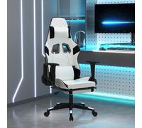 Chaise de Jeu avec Repose-pied Noir et Camouflage Similicuir Fauteuil vidaXL