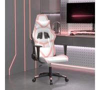 Chaise de Jeu avec Repose-pied Noir et Doré Similicuir Fauteuil Siège vidaXL